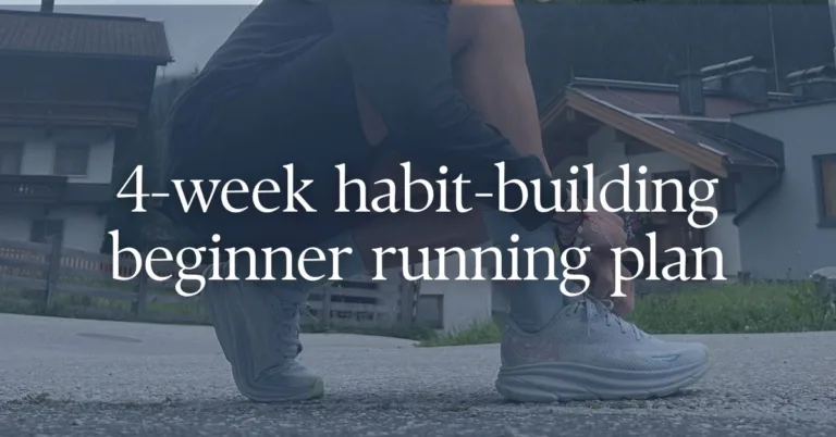 4-week habit-building beginner running plan (without burning out)