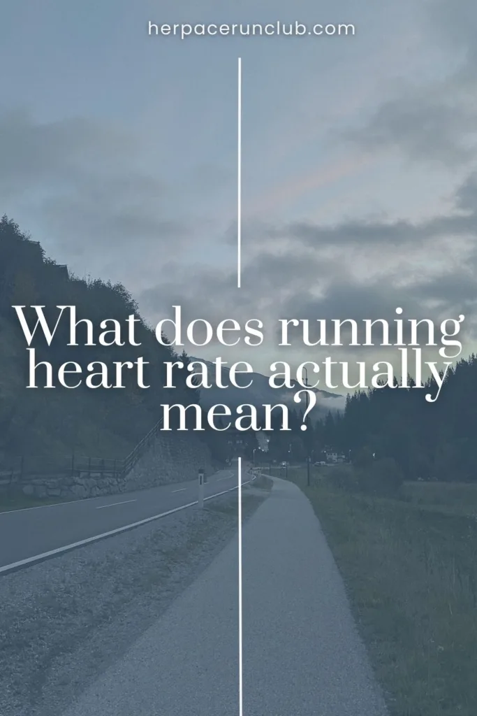 Picture of a running road with a text overlay "Running heart rate for beginners"