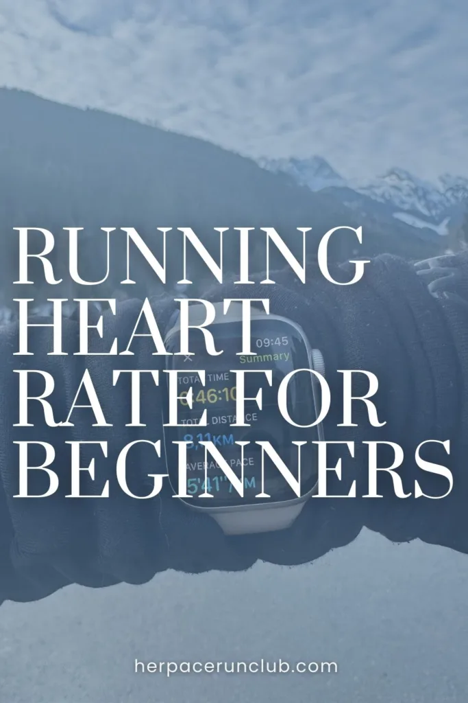 Picture of a running watch with a text overlay "Running heart rate for beginners"