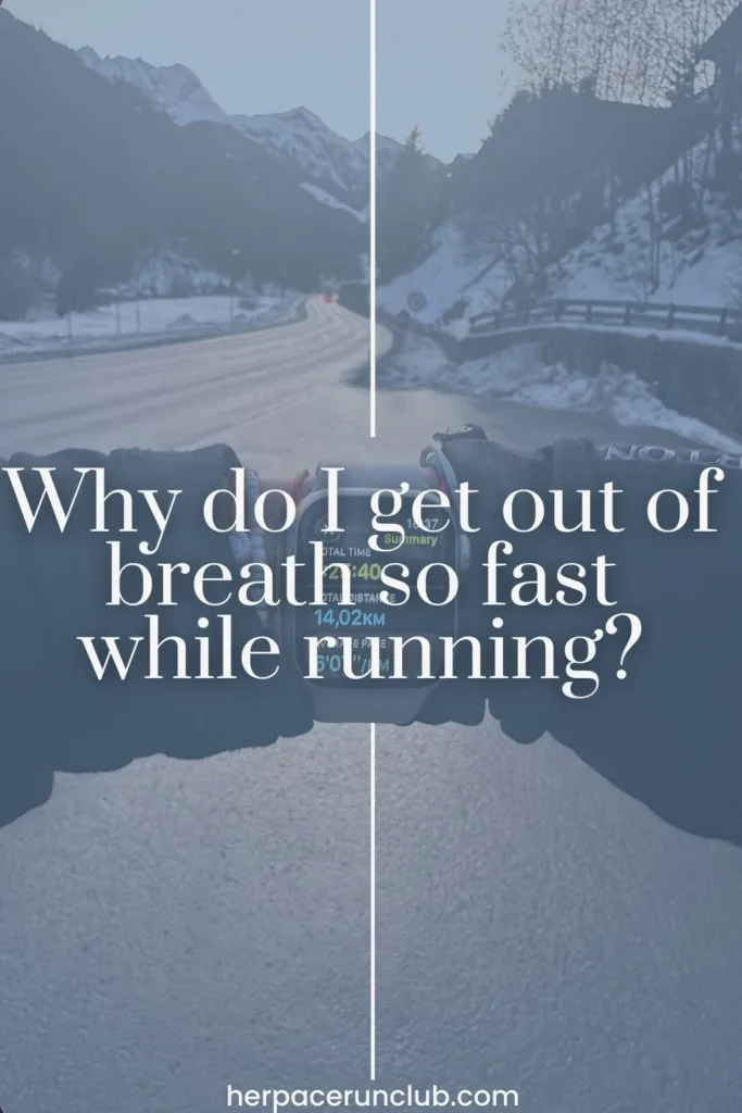 Picture of a running watch with a text overlay "Why do I get out of breath so fast when running"
